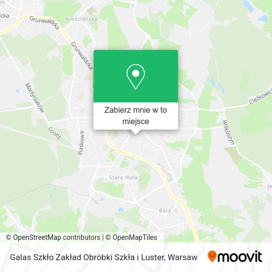 Mapa Galas Szkło Zakład Obróbki Szkła i Luster