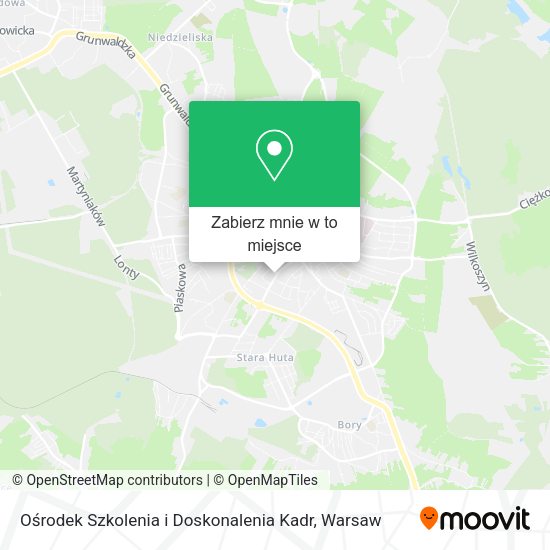 Mapa Ośrodek Szkolenia i Doskonalenia Kadr