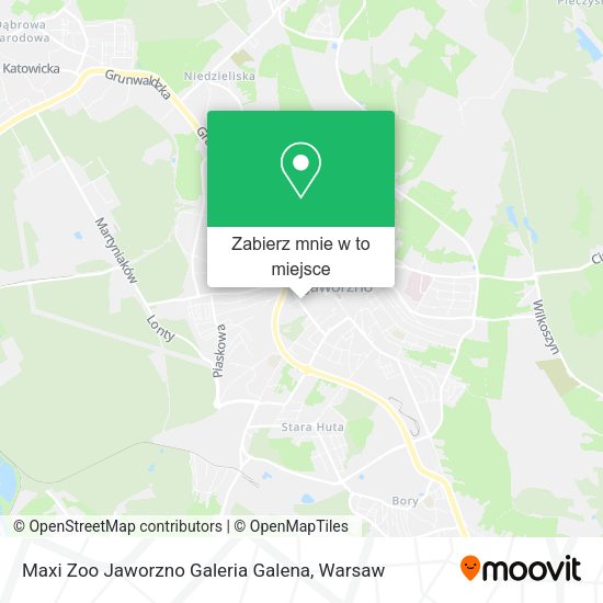 Mapa Maxi Zoo Jaworzno Galeria Galena