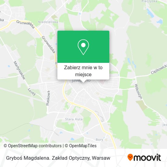 Mapa Gryboś Magdalena. Zakład Optyczny