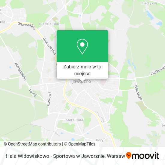 Mapa Hala Widowiskowo - Sportowa w Jaworznie