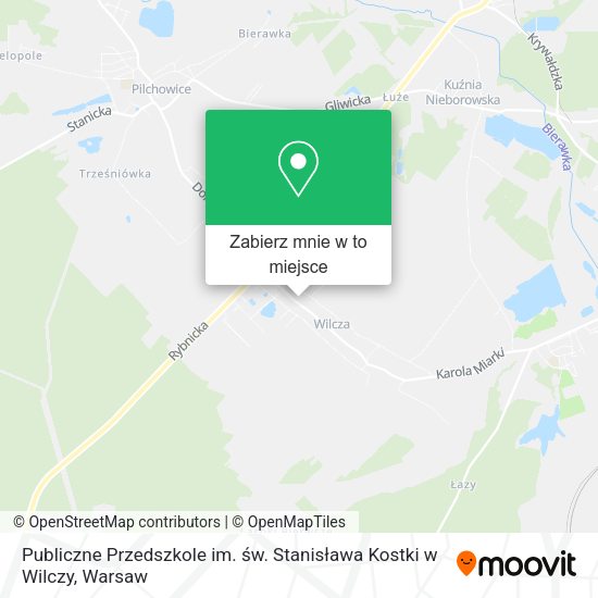 Mapa Publiczne Przedszkole im. św. Stanisława Kostki w Wilczy