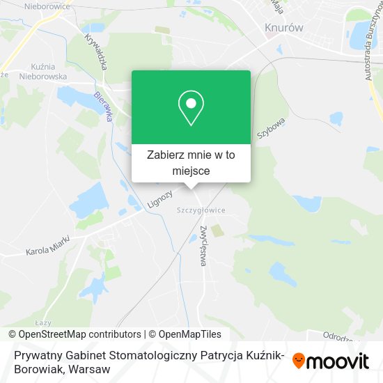 Mapa Prywatny Gabinet Stomatologiczny Patrycja Kuźnik-Borowiak