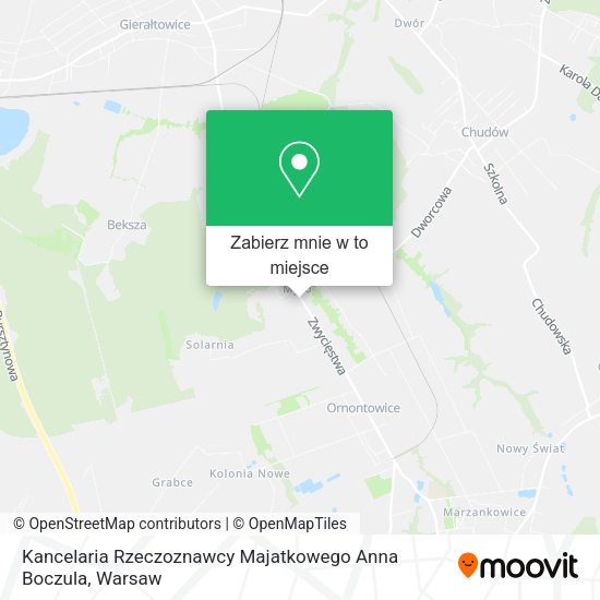 Mapa Kancelaria Rzeczoznawcy Majatkowego Anna Boczula