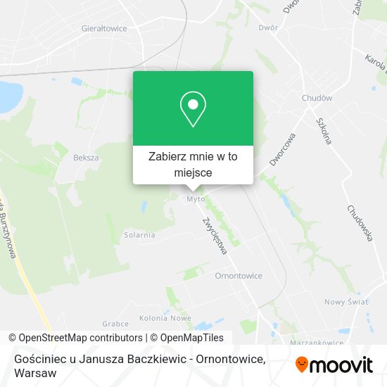 Mapa Gościniec u Janusza Baczkiewic - Ornontowice