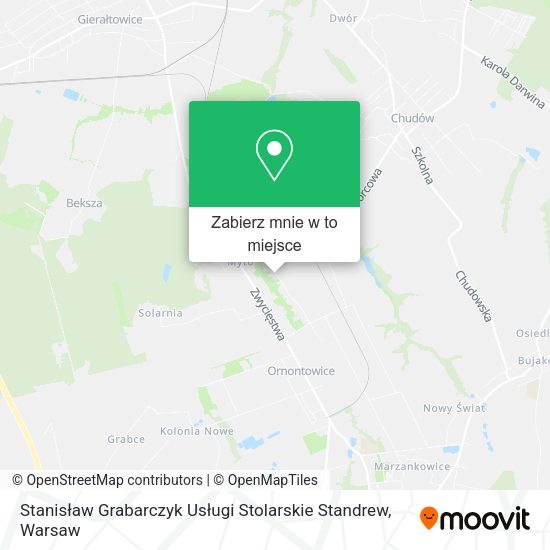 Mapa Stanisław Grabarczyk Usługi Stolarskie Standrew