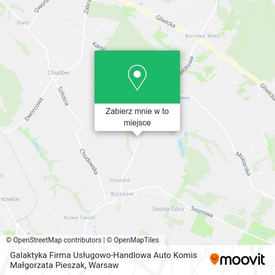 Mapa Galaktyka Firma Usługowo-Handlowa Auto Komis Małgorzata Pieszak