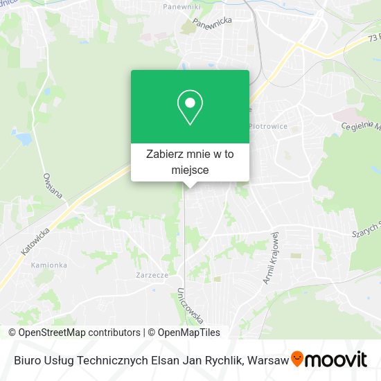 Mapa Biuro Usług Technicznych Elsan Jan Rychlik