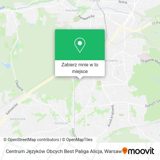 Mapa Centrum Języków Obcych Best Paliga Alicja