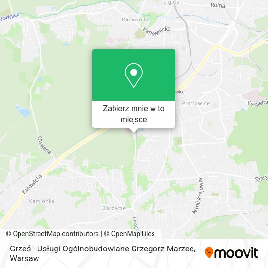 Mapa Grześ - Usługi Ogólnobudowlane Grzegorz Marzec