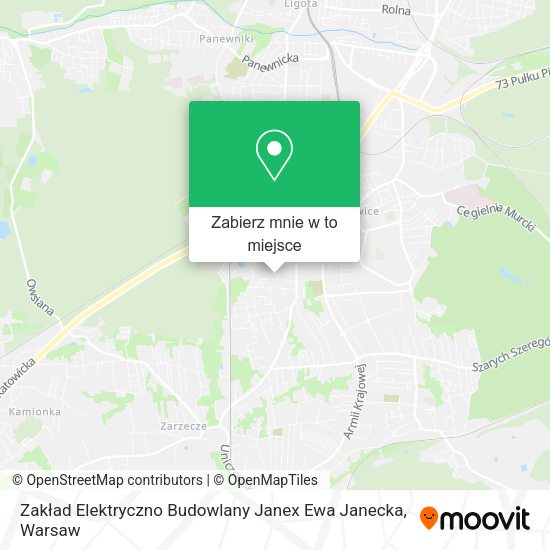 Mapa Zakład Elektryczno Budowlany Janex Ewa Janecka