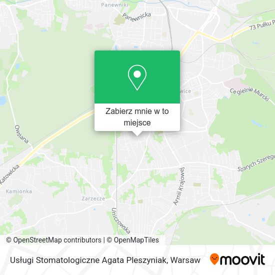 Mapa Usługi Stomatologiczne Agata Pleszyniak