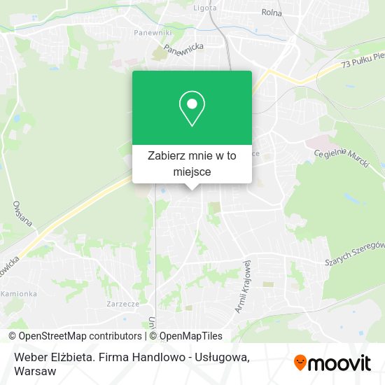 Mapa Weber Elżbieta. Firma Handlowo - Usługowa