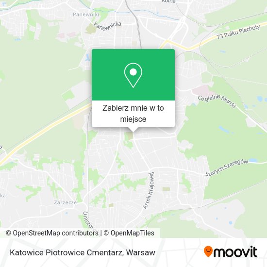 Mapa Katowice Piotrowice Cmentarz