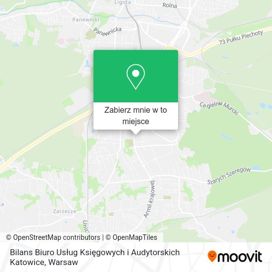 Mapa Bilans Biuro Usług Księgowych i Audytorskich Katowice