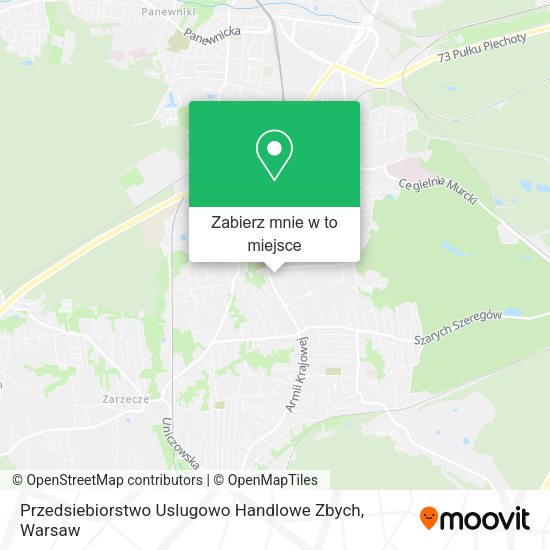 Mapa Przedsiebiorstwo Uslugowo Handlowe Zbych