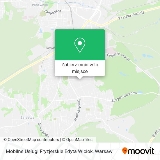 Mapa Mobilne Usługi Fryzjerskie Edyta Wiciok