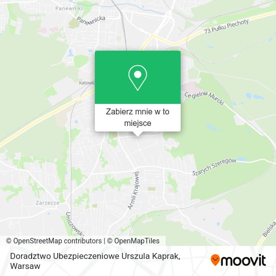 Mapa Doradztwo Ubezpieczeniowe Urszula Kaprak