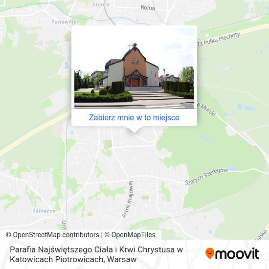 Mapa Parafia Najświętszego Ciała i Krwi Chrystusa w Katowicach Piotrowicach