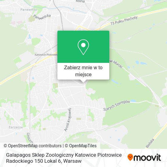 Mapa Galapagos Sklep Zoologiczny Katowice Piotrowice Radockiego 150 Lokal 6