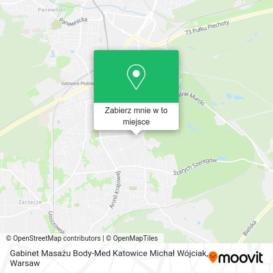 Mapa Gabinet Masażu Body-Med Katowice Michał Wójciak