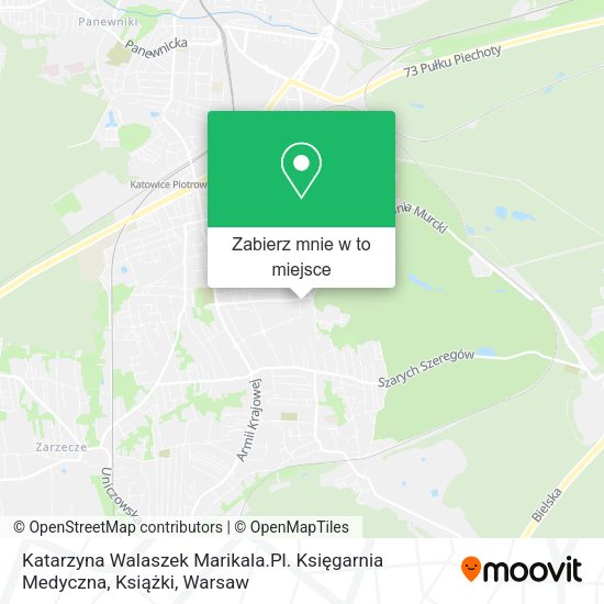 Mapa Katarzyna Walaszek Marikala.Pl. Księgarnia Medyczna, Książki