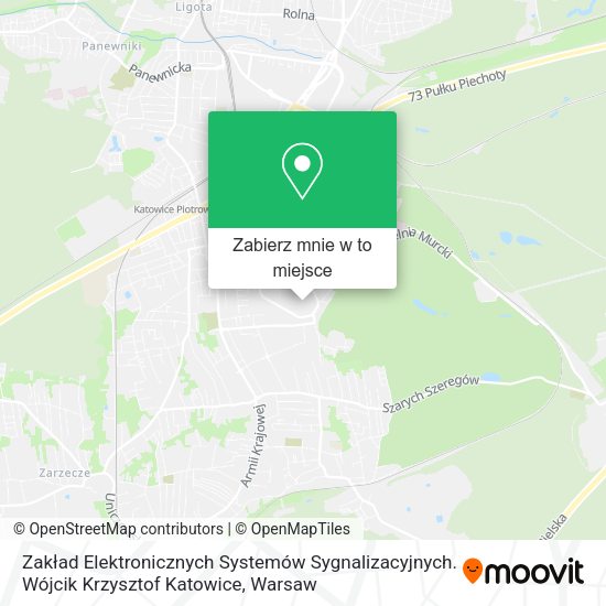 Mapa Zakład Elektronicznych Systemów Sygnalizacyjnych. Wójcik Krzysztof Katowice