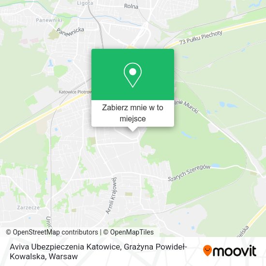 Mapa Aviva Ubezpieczenia Katowice, Grażyna Powideł-Kowalska