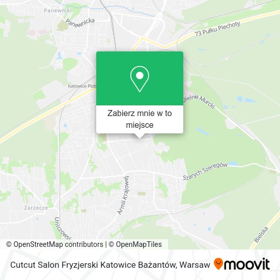 Mapa Cutcut Salon Fryzjerski Katowice Bażantów