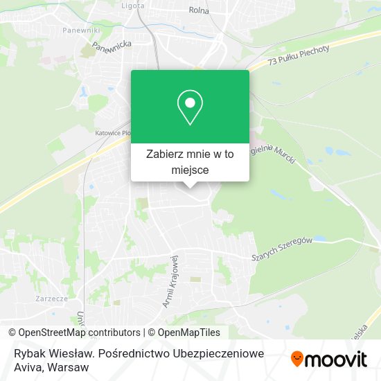 Mapa Rybak Wiesław. Pośrednictwo Ubezpieczeniowe Aviva