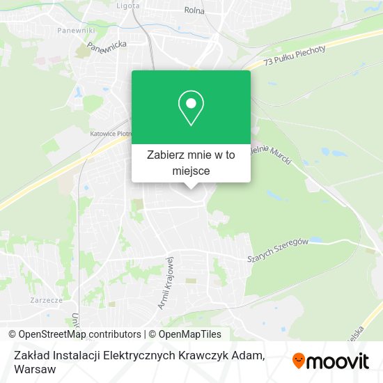 Mapa Zakład Instalacji Elektrycznych Krawczyk Adam