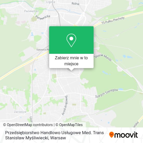 Mapa Przedsiębiorstwo Handlowo Usługowe Med. Trans Stanisław Myśliwiecki