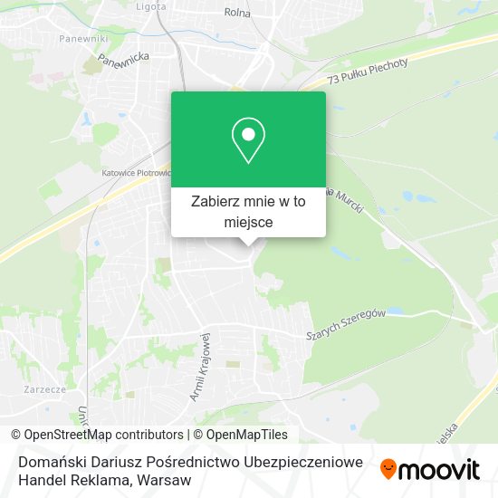 Mapa Domański Dariusz Pośrednictwo Ubezpieczeniowe Handel Reklama