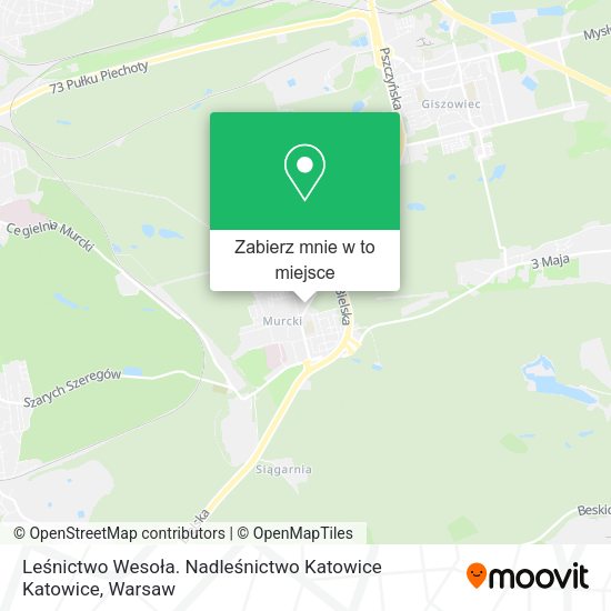 Mapa Leśnictwo Wesoła. Nadleśnictwo Katowice Katowice