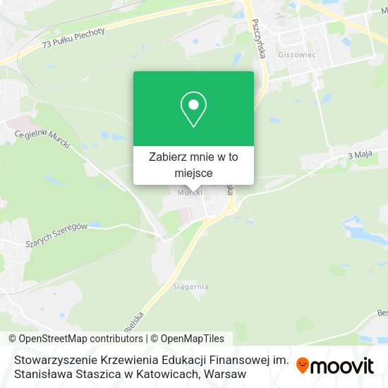 Mapa Stowarzyszenie Krzewienia Edukacji Finansowej im. Stanisława Staszica w Katowicach