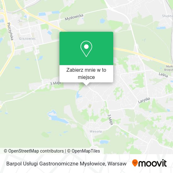 Mapa Barpol Usługi Gastronomiczne Mysłowice