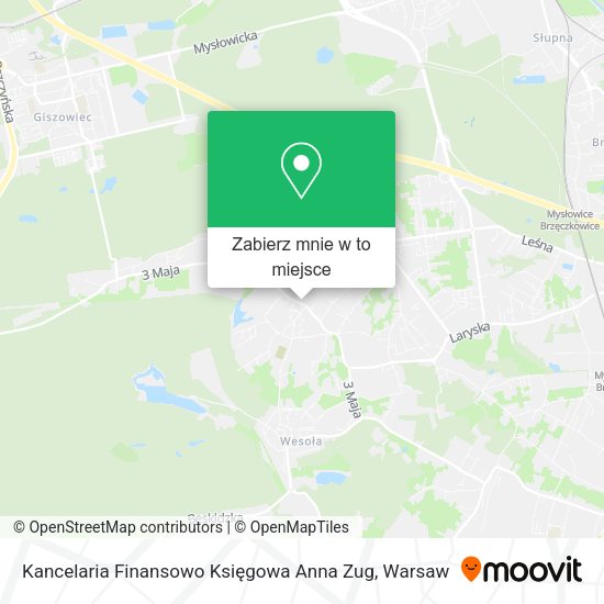 Mapa Kancelaria Finansowo Księgowa Anna Zug