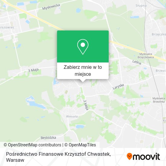 Mapa Pośrednictwo Finansowe Krzysztof Chwastek