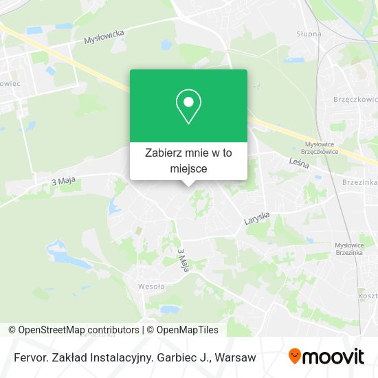 Mapa Fervor. Zakład Instalacyjny. Garbiec J.