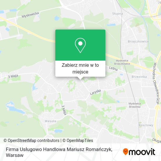 Mapa Firma Usługowo Handlowa Mariusz Romańczyk