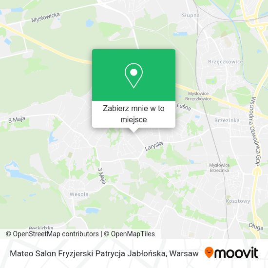 Mapa Mateo Salon Fryzjerski Patrycja Jabłońska