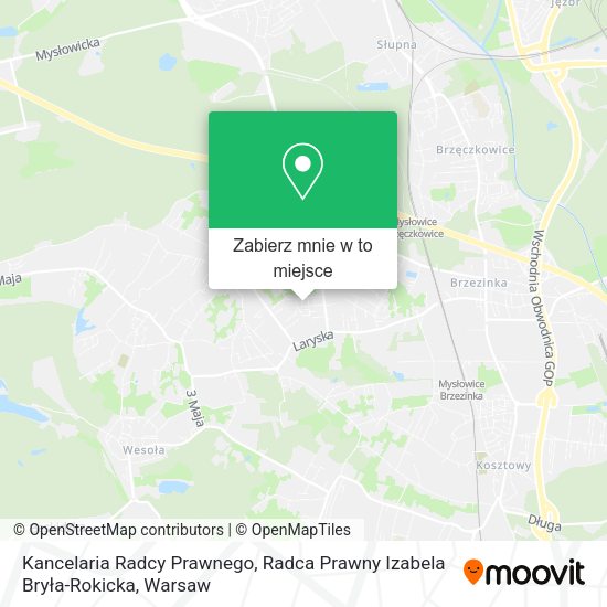 Mapa Kancelaria Radcy Prawnego, Radca Prawny Izabela Bryła-Rokicka