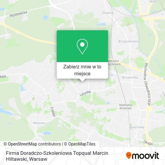 Mapa Firma Doradczo-Szkoleniowa Topqual Marcin Hiltawski