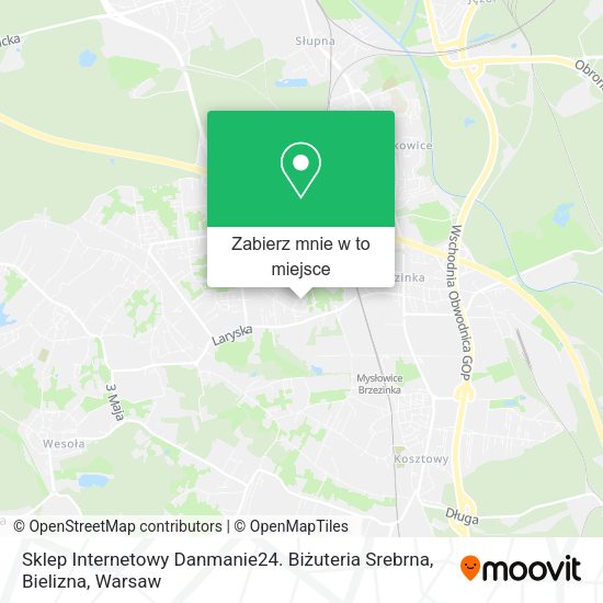 Mapa Sklep Internetowy Danmanie24. Biżuteria Srebrna, Bielizna