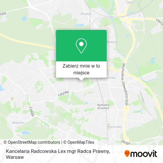 Mapa Kancelaria Radcowska Lex mgr Radca Prawny