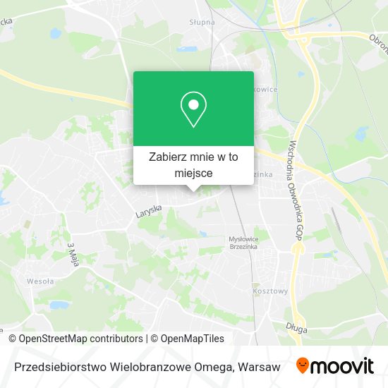 Mapa Przedsiebiorstwo Wielobranzowe Omega