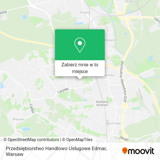 Mapa Przedsiębiorstwo Handlowo Usługowe Edmar