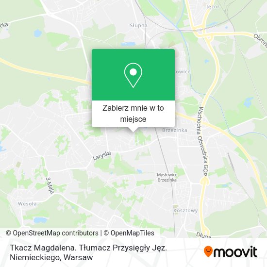 Mapa Tkacz Magdalena. Tłumacz Przysięgły Jęz. Niemieckiego