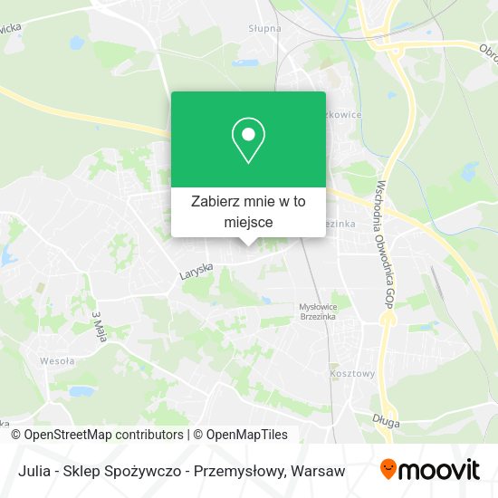 Mapa Julia - Sklep Spożywczo - Przemysłowy