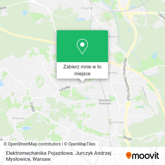 Mapa Elektromechanika Pojazdowa. Jurczyk Andrzej Mysłowice